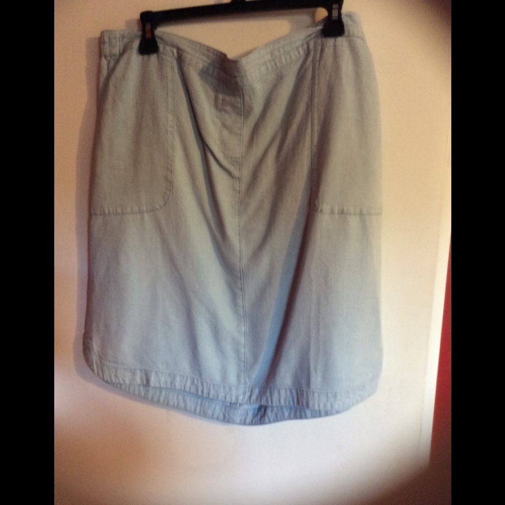 Chambray denim skirt